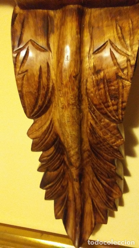 Antig&uuml;edades: M&Eacute;NSULA DE MADERA TALLADA - Foto 8