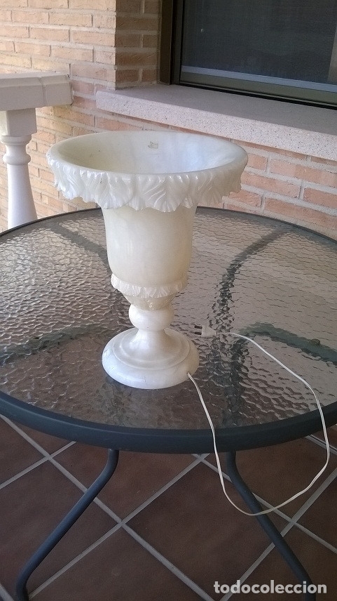 Antig&uuml;edades: L&Aacute;MPARA DE CRISTAL BLANCO - Foto 1