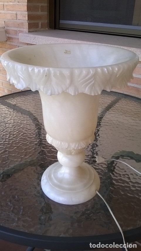 Antig&uuml;edades: L&Aacute;MPARA DE CRISTAL BLANCO - Foto 2