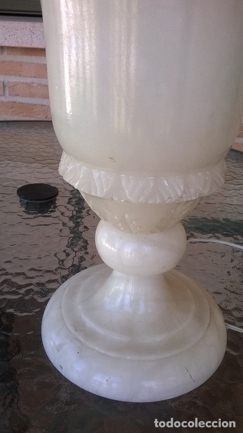 Antig&uuml;edades: L&Aacute;MPARA DE CRISTAL BLANCO - Foto 4