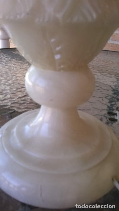 Antig&uuml;edades: L&Aacute;MPARA DE CRISTAL BLANCO - Foto 5