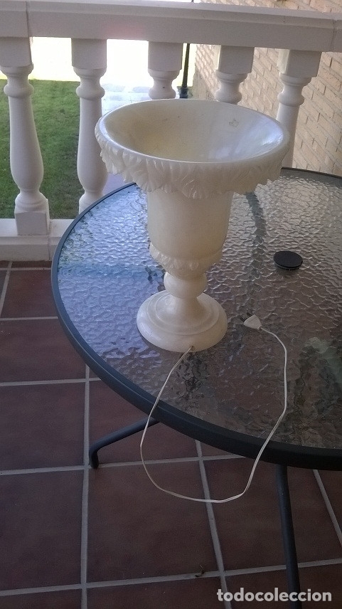 Antig&uuml;edades: L&Aacute;MPARA DE CRISTAL BLANCO - Foto 6
