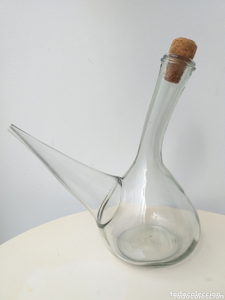 Antiguidades: Porr&oacute;n de cristal 28 cm alto