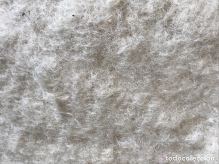 Antigüedades: gran alfombra lana pura rizada solida tejida detras en telar preciosa comoda impecable es antigua - Foto 14 - 172683619
