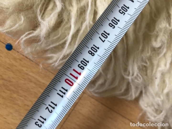 Antigüedades: gran alfombra lana pura rizada solida tejida detras en telar preciosa comoda impecable es antigua - Foto 23 - 172683619