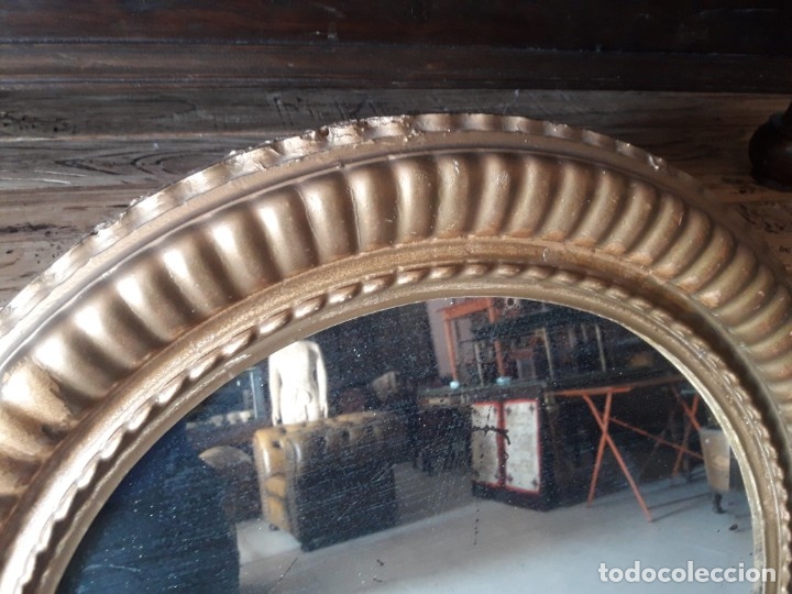 Antig&uuml;edades: Marco oval con espejo - Foto 2