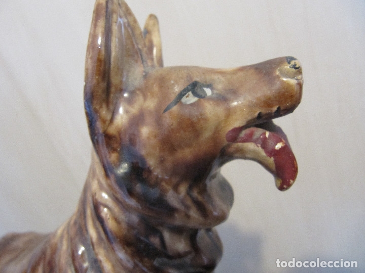 Antig&uuml;edades: PERRO ANTIGUO CERAMICA/PORCELANA ESMALTADA