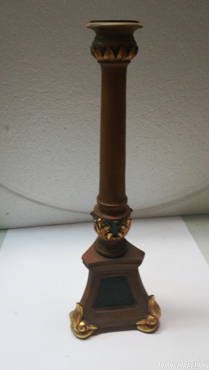 Antig&uuml;edades: Candelabro policromado - Foto 2