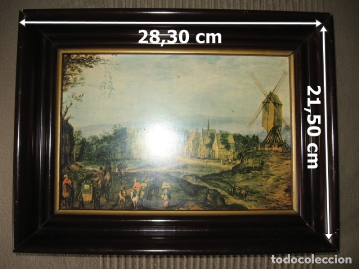 Antig&uuml;edades: Marco antiguo con l&aacute;mina. - Foto 5