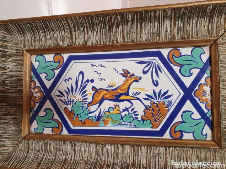 Antig&uuml;edades: BONITO AZULEJO ENMARCADO - Foto 2