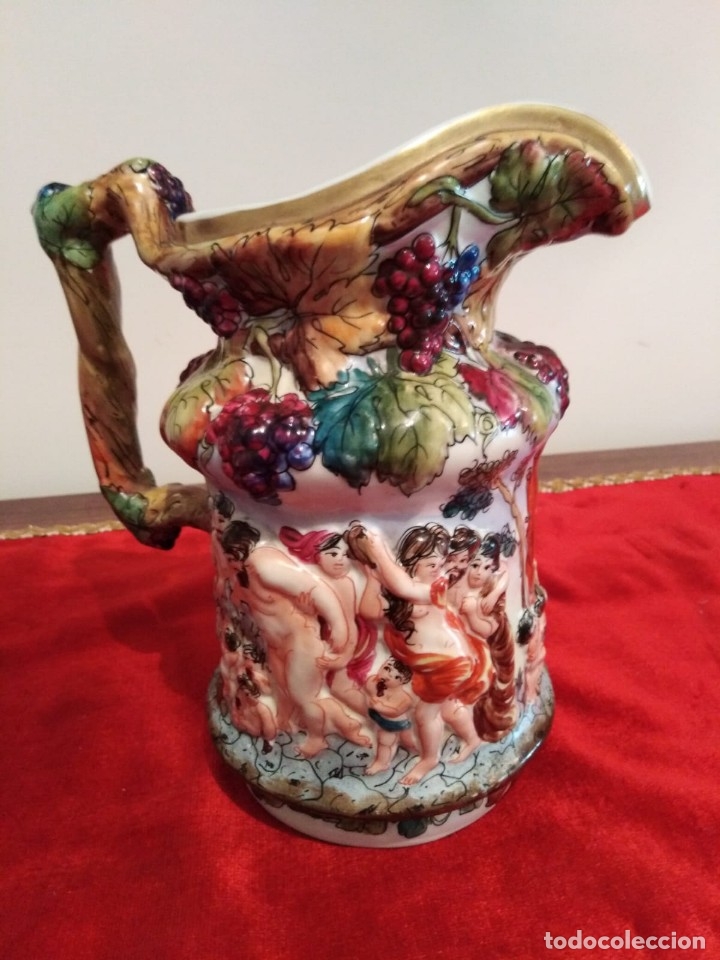 Antig&uuml;edades: Antig&uuml;a jarra Capodimonte - Foto 2