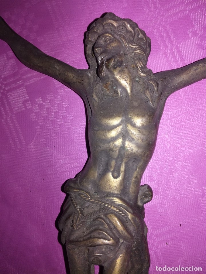 Antig&uuml;edades: Crucifijo en bronce - Foto 4