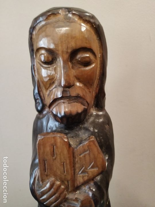 Antig&uuml;edades: TALLA MADERA MOISES - Foto 4