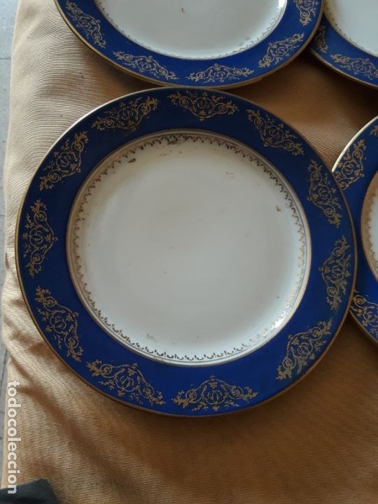 Antig&uuml;edades: 6 platos porcelana - Foto 2
