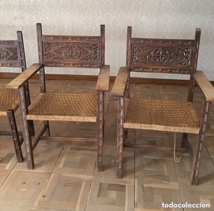 Antig&uuml;edades: Lote de sillas y sillones - Foto 3
