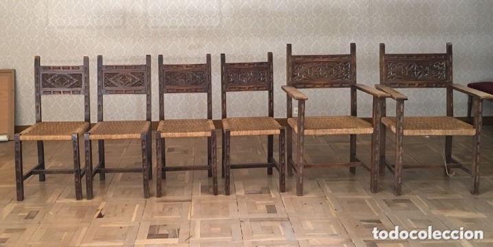 Antig&uuml;edades: Lote de sillas y sillones - Foto 1
