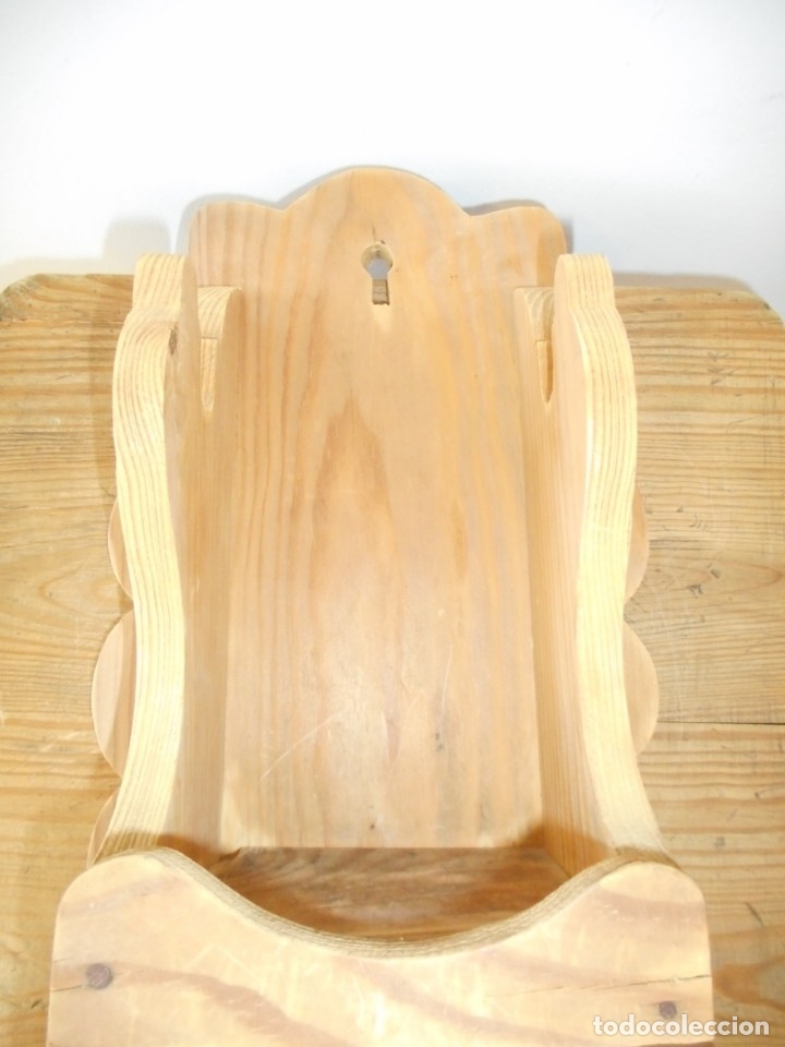Antig&uuml;edades: Almirecero de madera con caj&oacute;n - soporte de almirez - Foto 3