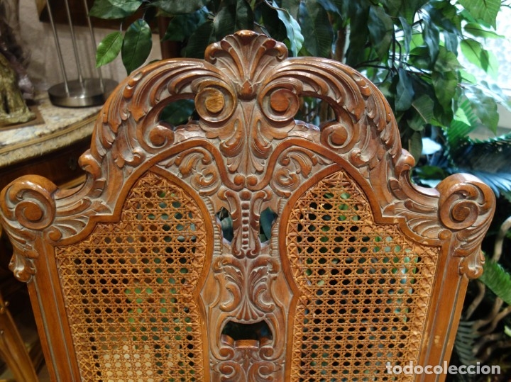 Antig&uuml;edades: SILLON MADERA TALLADA MARIANO GARCIA - Foto 4