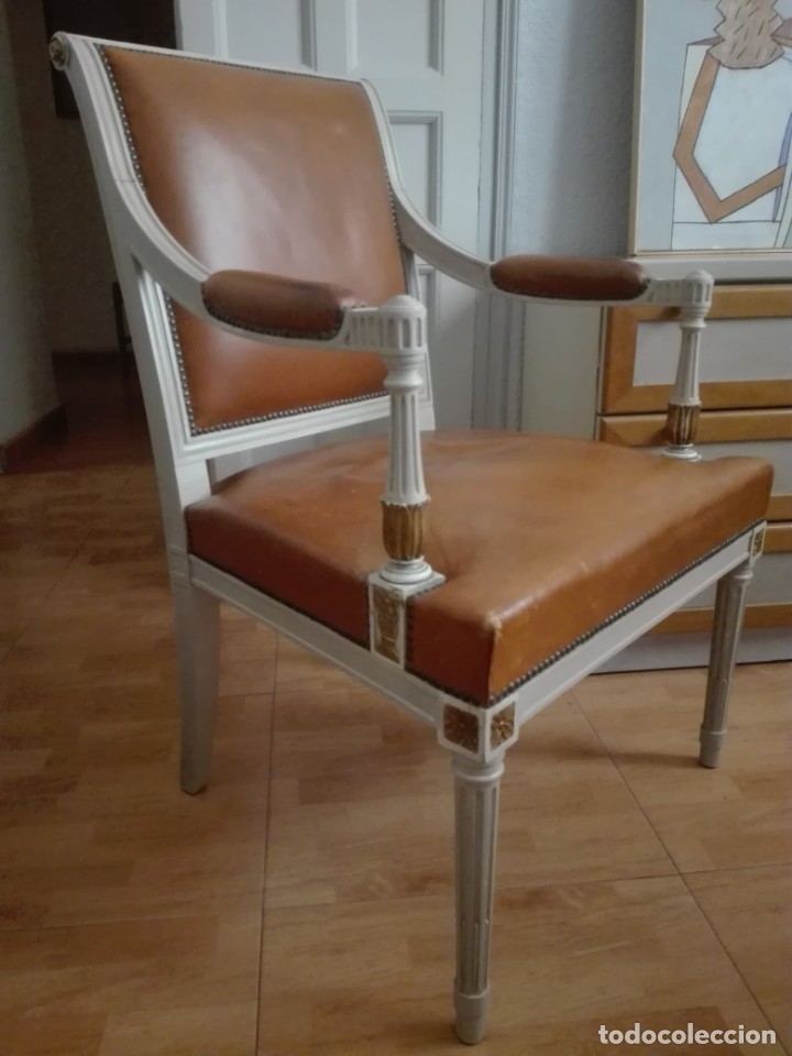 Antig&uuml;edades: Sill&oacute;n estilo directorio, Luis XVI - Foto 3