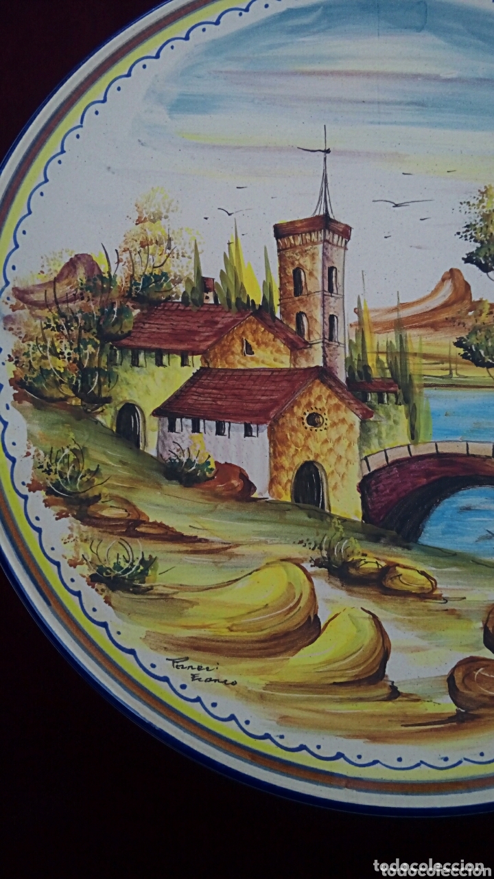 Antig&uuml;edades: PLATO DE CER&Aacute;MICA - PINTADO A MANO - Foto 3