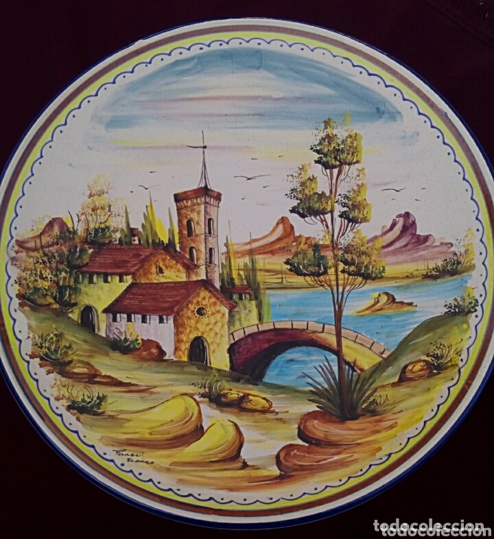 Antig&uuml;edades: PLATO DE CER&Aacute;MICA - PINTADO A MANO - Foto 5
