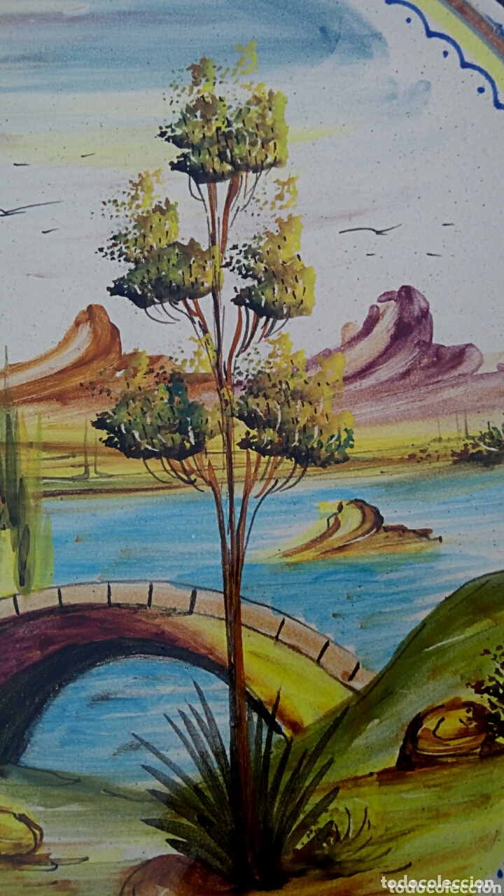 Antig&uuml;edades: PLATO DE CER&Aacute;MICA - PINTADO A MANO - Foto 6