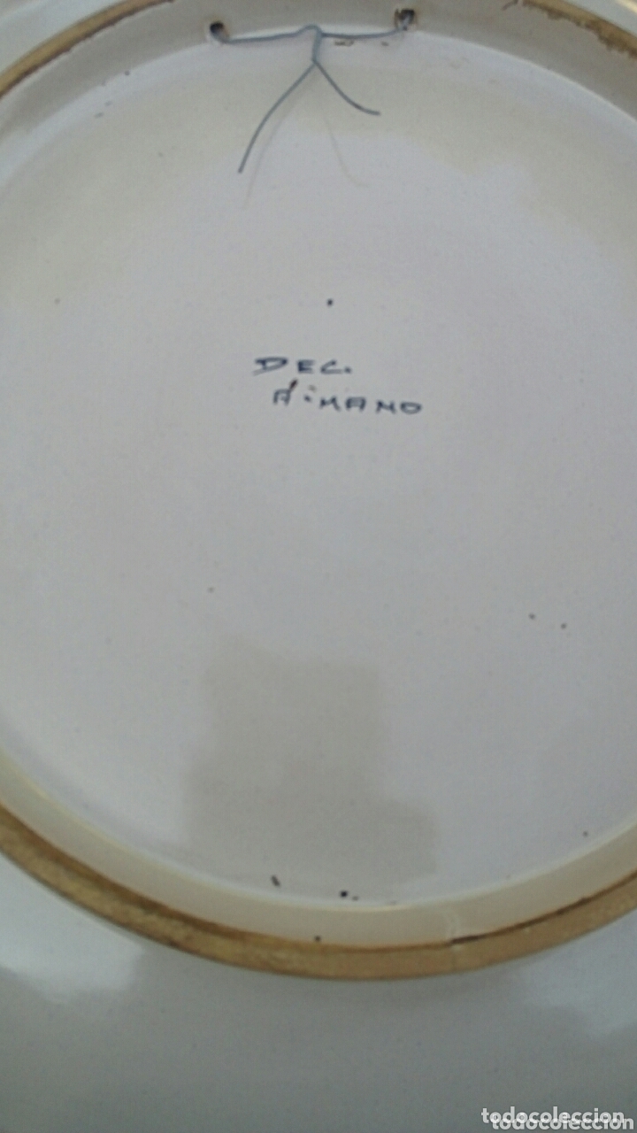 Antig&uuml;edades: PLATO DE CER&Aacute;MICA - PINTADO A MANO - Foto 9