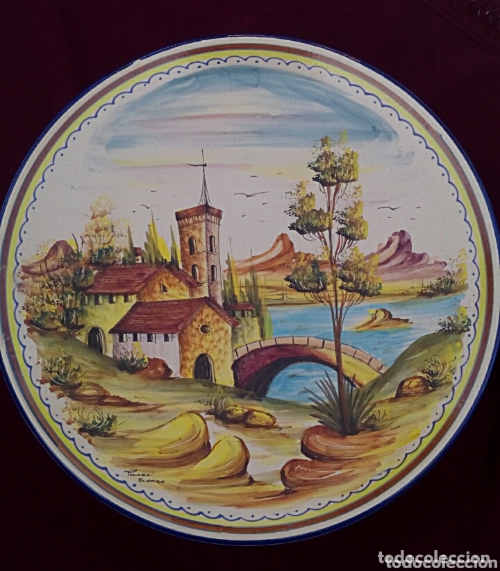 Antig&uuml;edades: PLATO DE CER&Aacute;MICA - PINTADO A MANO - Foto 1