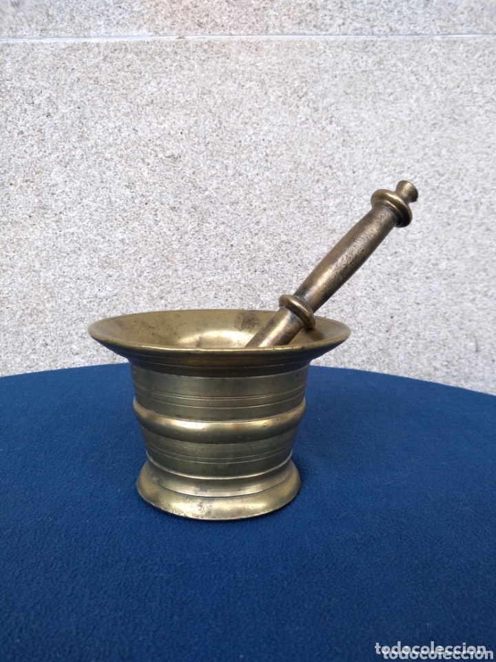 Antig&uuml;edades: Almirez, mortero de bronce. Siglo XIX - Foto 1