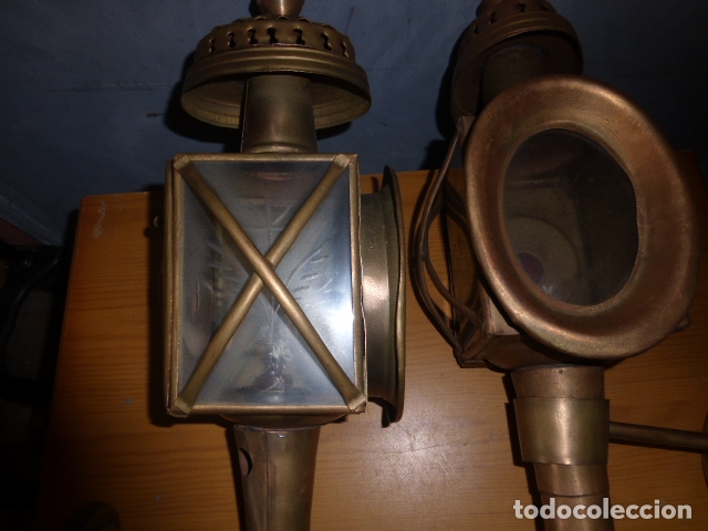 Antig&uuml;edades: PAREJA DE LAMPARAS DE CARRUAJE - Foto 2