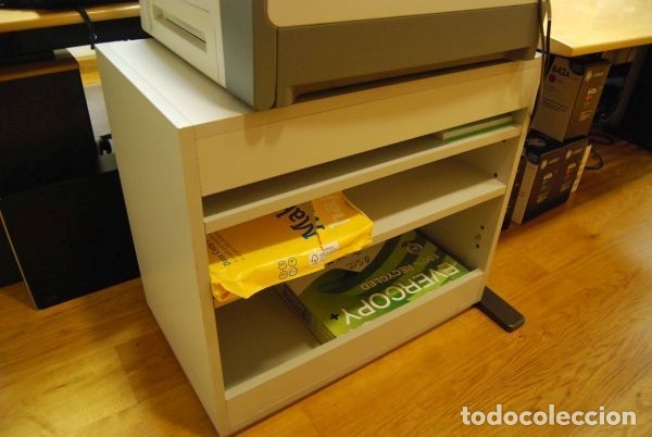 Antig&uuml;edades: Cajonera de formica en gris con baldas - Foto 1