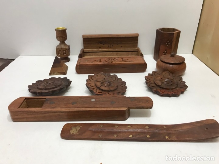 Antiquit&eacute;s: LOTE 11 ARTICULOS DE MADERA