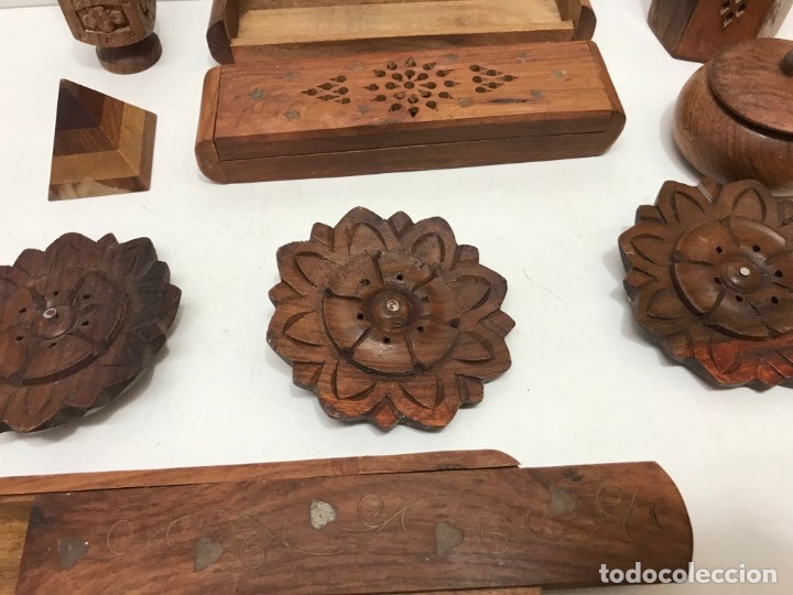 Antig&uuml;edades: LOTE 11 ARTICULOS DE MADERA - Foto 6
