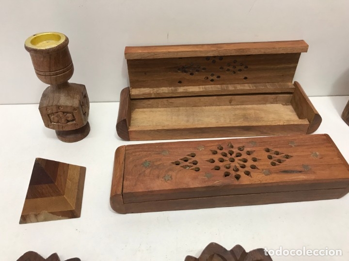 Antig&uuml;edades: LOTE 11 ARTICULOS DE MADERA - Foto 9