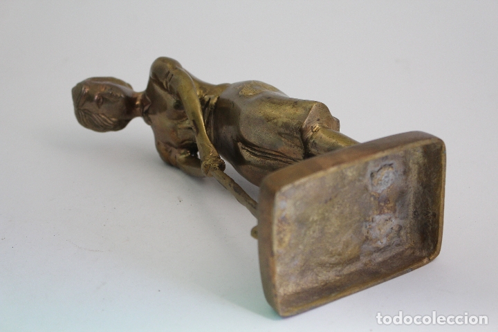 Antig&uuml;edades: figura jugadora de golf de bronce - Foto 8