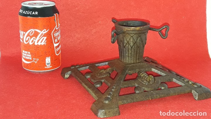 Antig&uuml;edades: RARO SOPORTE ART DECO DE HIERRO FUNDIDO CON RICOS DECORADOS , A&Ntilde;OS 20