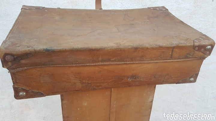 Antig&uuml;edades: Antigua maleta de cuero - Foto 6
