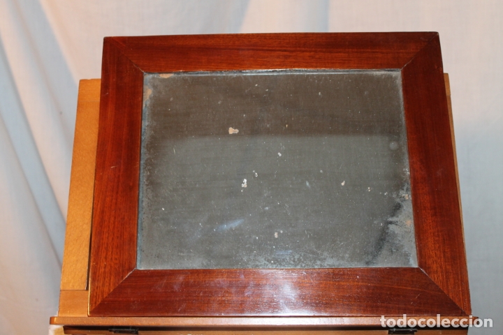 Antig&uuml;edades: ESPEJO DE TOCADOR DEL S. XIX DE CAOBA - Foto 1