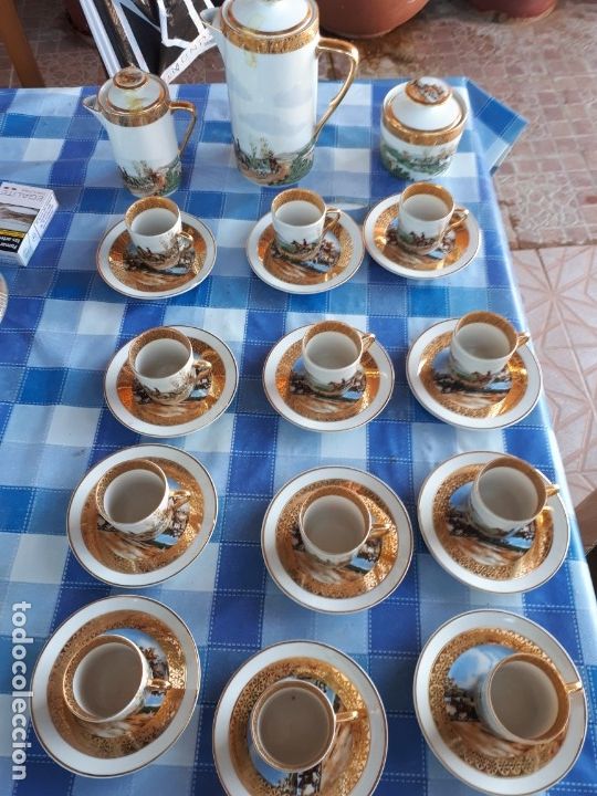 Antig&uuml;edades: antiguo juego de cafe de limoges - Foto 2