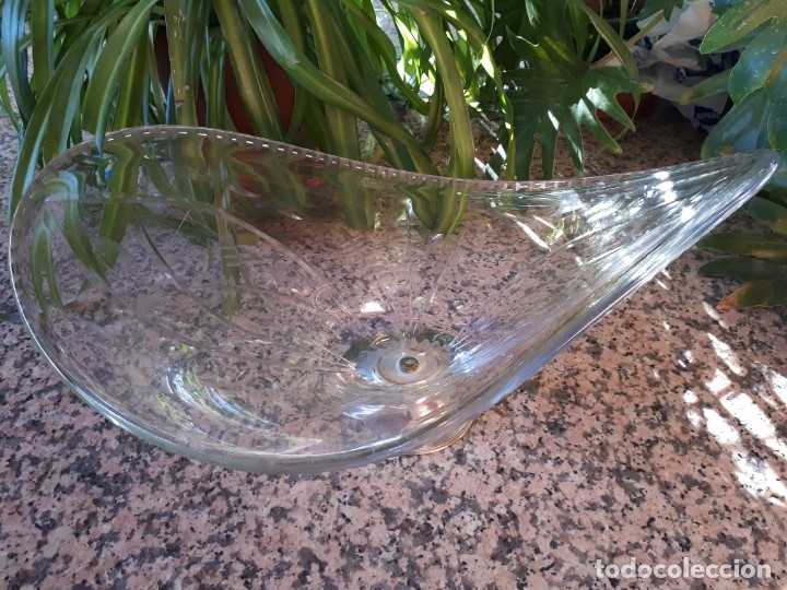 Antig&uuml;edades: antiguo centro de mesa de cristal - Foto 2