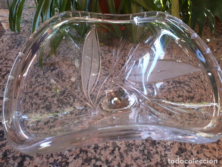 Antig&uuml;edades: antiguo centro de mesa de cristal - Foto 2