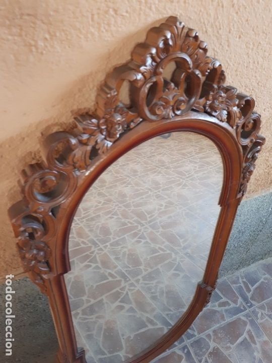 Antig&uuml;edades: antiguo espejo de madera - Foto 2