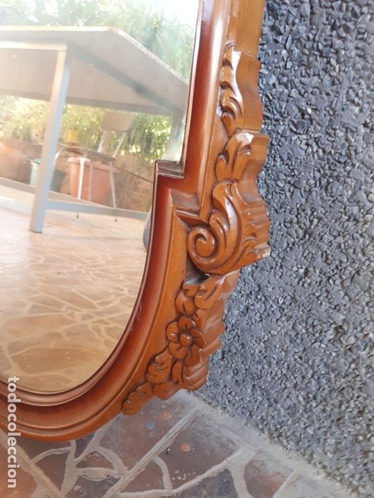 Antig&uuml;edades: antiguo espejo de madera - Foto 3