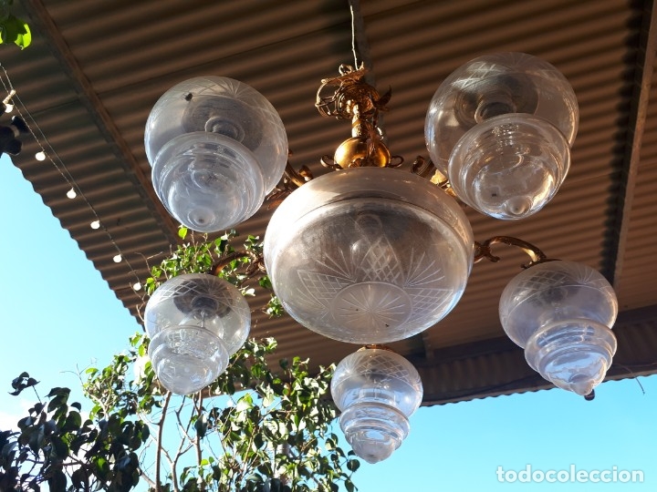 Antig&uuml;edades: antigua lampara - Foto 3
