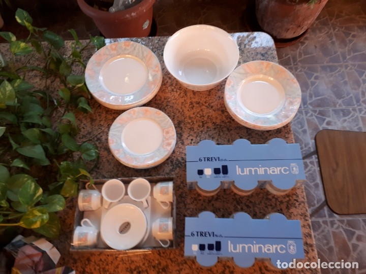 Antig&uuml;edades: preciso juego de platos arcopal , a estrenar - Foto 2