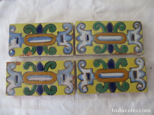 Antig&uuml;edades: Azulejos cenefas ramos Rejano - Foto 1