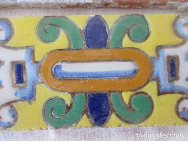 Antig&uuml;edades: Azulejos cenefas ramos Rejano - Foto 2