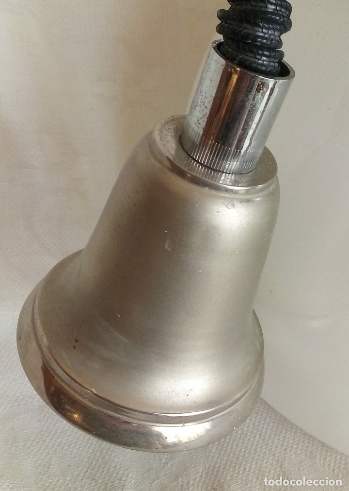 Antig&uuml;edades: L&Aacute;MPARA DE TECHO DE CORDON EXTENSIBLE Y GRAN TULIPA DE OPALINA 36 cm. - Foto 6