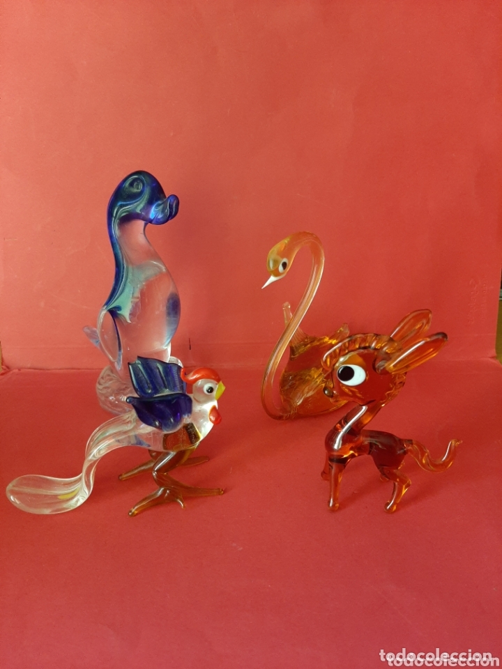 Antig&uuml;edades: ANTIGUOS ANIMALES DEVIDRIO DE MURANO. - Foto 2