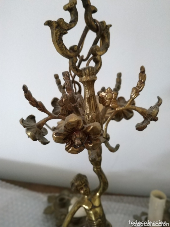 Antig&uuml;edades: L&aacute;mpara de bronce - Foto 3